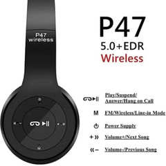 P47 Wireless Bluetooth Headset | Invincible Bluetooth Headset For Gaming