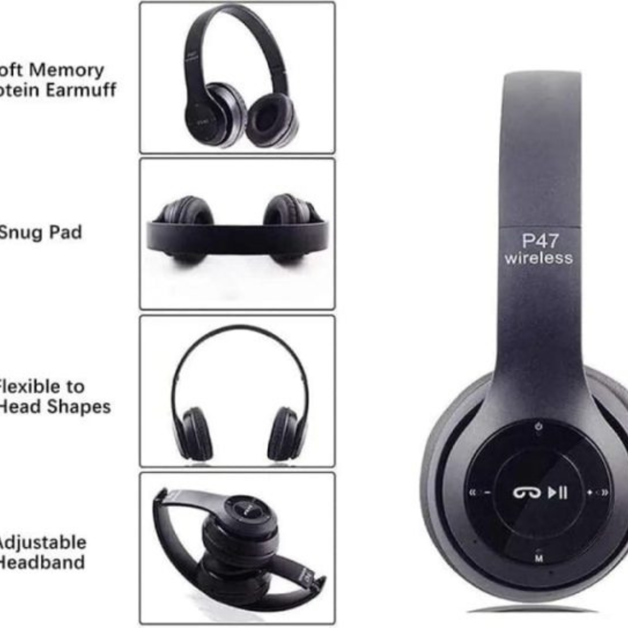 P47 Wireless Bluetooth Headset | Invincible Bluetooth Headset For Gaming